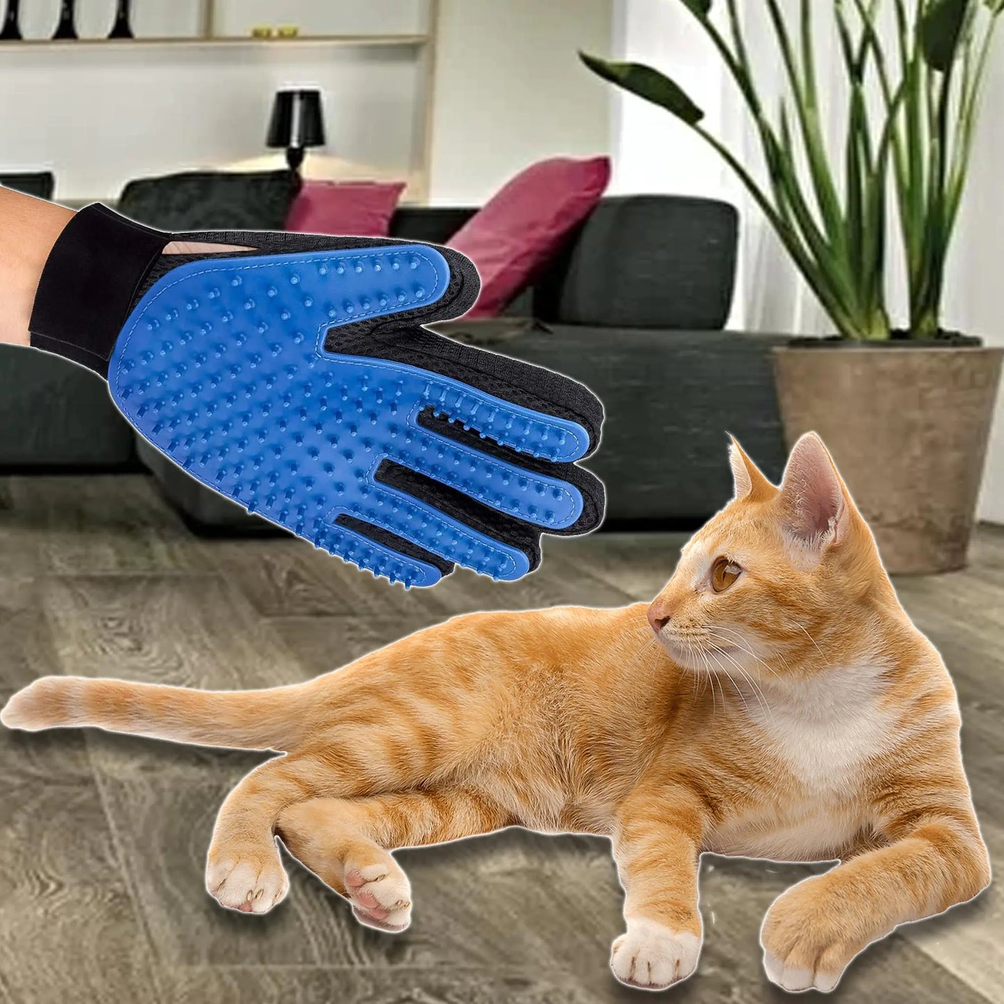 Pet Grooming Massage Gloves for Dogs, Cats & Horses